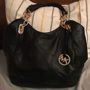 Michael Kors black leather purse